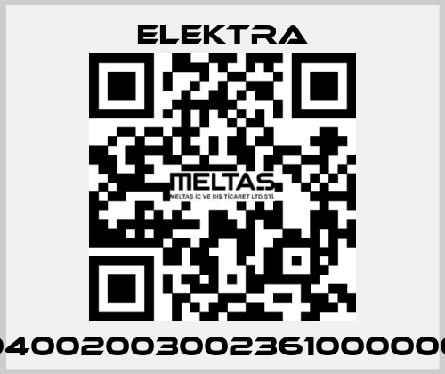 04002003002361000000 ELEKTRA