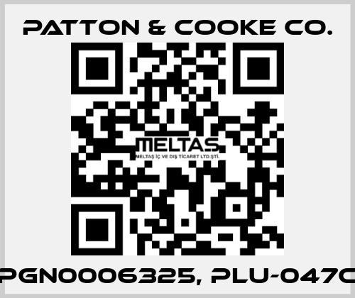 PGN0006325, PLU-047C Patton & Cooke Co.