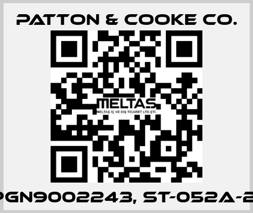 PGN9002243, ST-052A-21 Patton & Cooke Co.