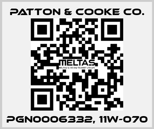 PGN0006332, 11W-070 Patton & Cooke Co.