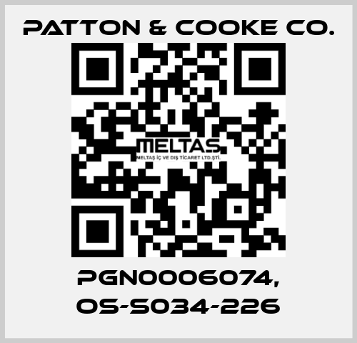 PGN0006074, OS-S034-226 Patton & Cooke Co.
