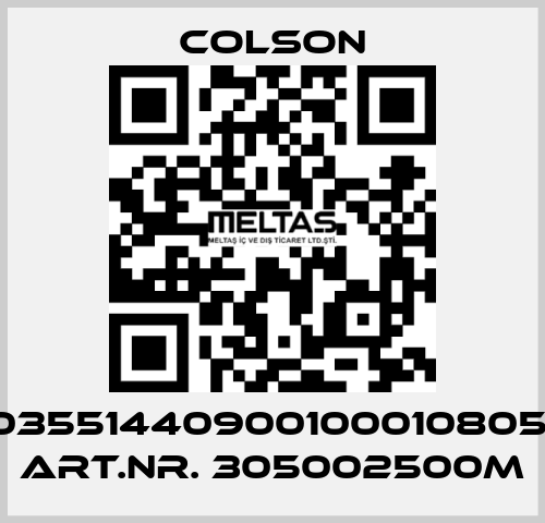 03551440900100010805  ART.NR. 305002500M Colson