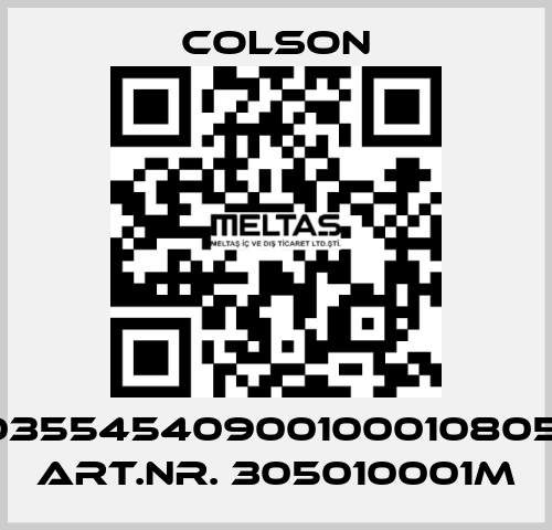 03554540900100010805  ART.NR. 305010001M Colson