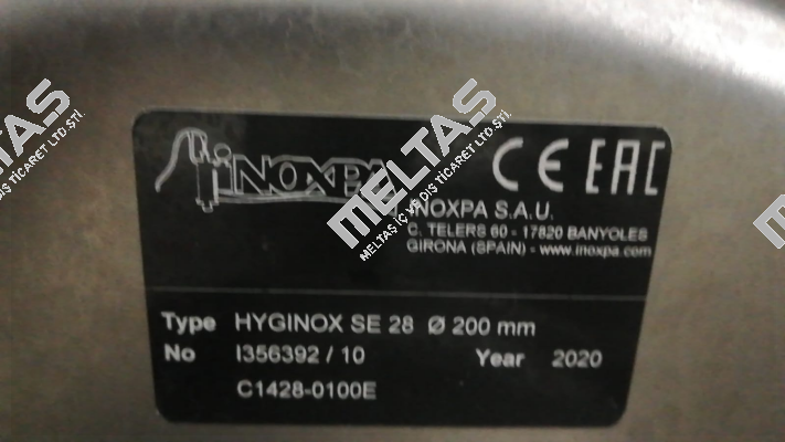 bellows for I356392/10 Inoxpa