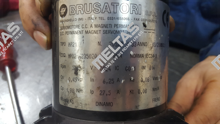 COD:MP02 14235020  NO: 20529/33   obsolete, replace by MPT40 24 3000 9/56-B14  Brusatori