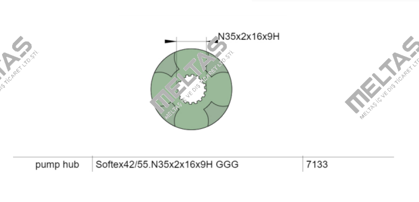 42/55A-N35x2 GGG/ DIN 5480 Softex
