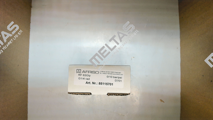 P/N: 85115701, Type: RF63Gly 0/10bar 1/4 rad D701 Afriso