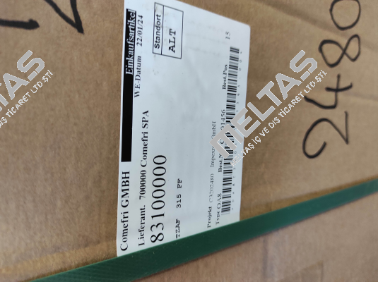 P/N: 83103100, Type: TZAF 315 FF RA Comefri