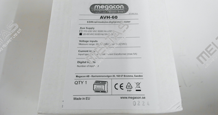 596121 / AVH60 24 VDC 50-60Hz Megacon