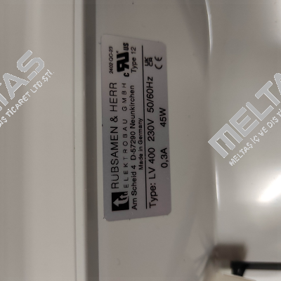 LV 400 230V 0,3/0,25A 45/39W 50/60Hz Rübsamen & Herr