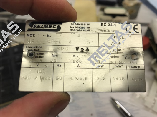 brake for motor HFZ  90LC 4 B5 Obsolete!! Replaced by HBZ 90LC 4 230.400-50 B5  Seimec (Rossi)