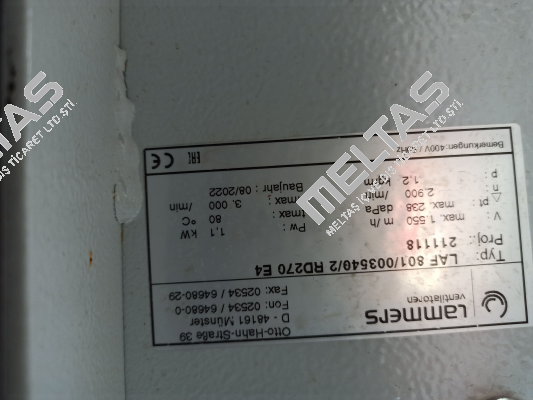 LAF 801/003540/2 RD720 E4 Lammers