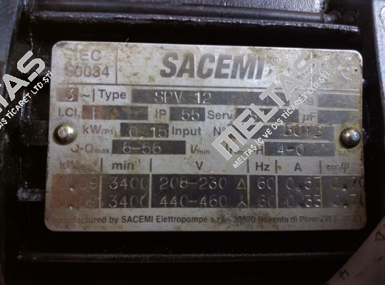 SPV12  Nr 30Y3  Sacemi