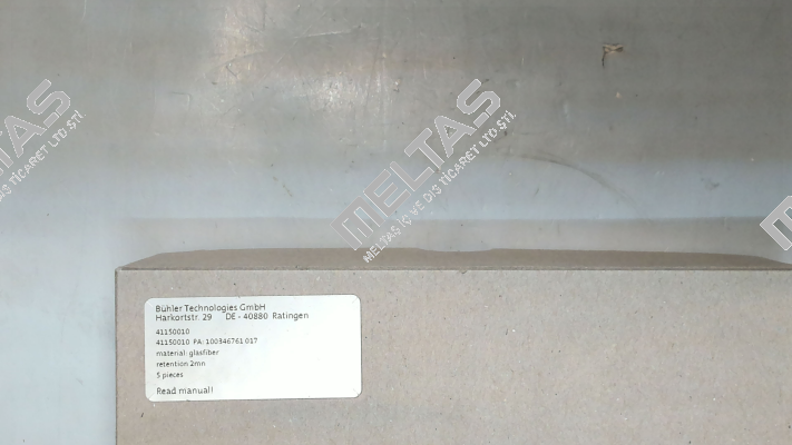 P/N: 41150010, Type: FE-E1 Bühler Technologies
