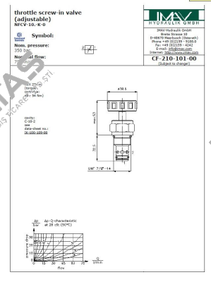 NFCV-10N-K-0 IMAV Hydraulik