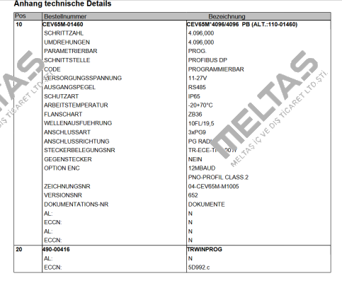 CEV-65-M-01460 PROG + 490-00416 TR Electronic