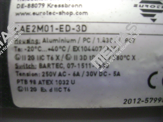 EAE2M01-551-ED-3D Eurotec