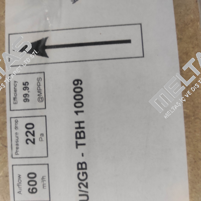 10009 - Particle filter H13, 605x300x78mm TBH