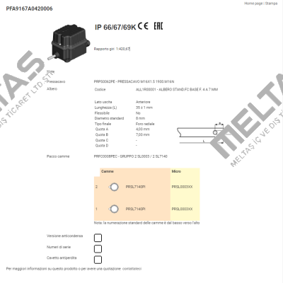 PFA9167A0420006 Ter Tecno Elettrica Ravasi