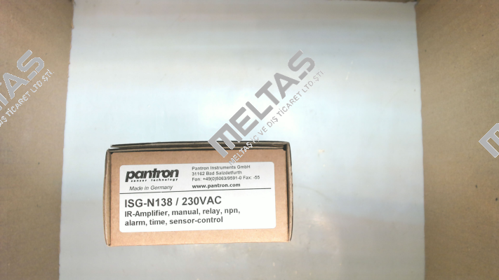 p/n: 9ISG201, Type: ISG-N138/230VAC Pantron
