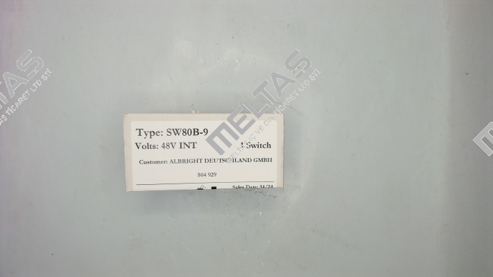 SW 80 B-9 48V INT / 504929 Albright