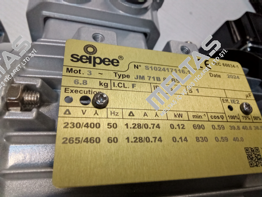 JM 71B 8 0,12KW 230/400-50HZ IC416 V.230 NORME SEIPEE