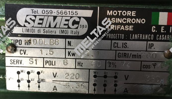 OOL B8 obsolete replaced by HB 100LB 8 230.400-50 B5 Seimec (Rossi)