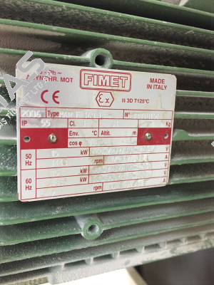 1MAR 160 L4 15 KW 380/660 VOLT 50 HZ – B5  Fimet
