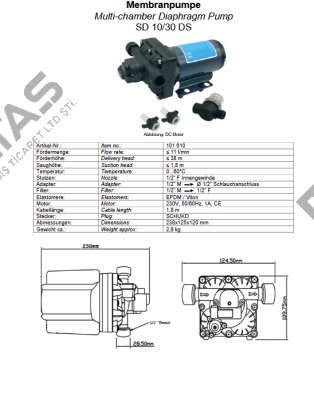 SD 10/30 DS / 101 610 Flojet Pump