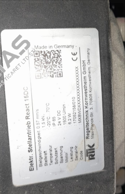 Type REact 15DC RTK Regeltechnik