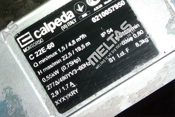 С 22Е-60 XYXYKRY  Calpeda