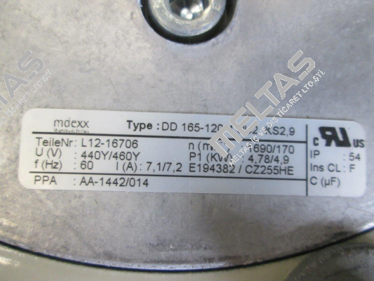 Type: DD 165-120-4 UU2 KS2.9  Mdexx