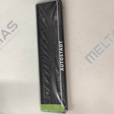 2x AUTOSTADT Kennzeichenhalter - schwarz / weiß oem-teile24