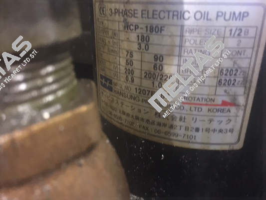 HS NO. 8413.70-9020  Hansung Precision