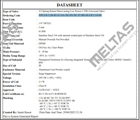 P3012-R-5-2R-B5-S1-OA+III-24V-DC-87-MS-SS-LW3.5-H-04 Rotex