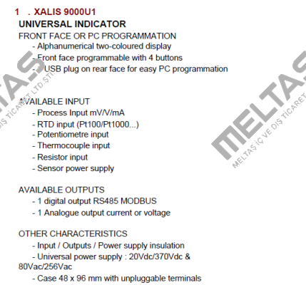 XALIS 9000U1 JM Concept