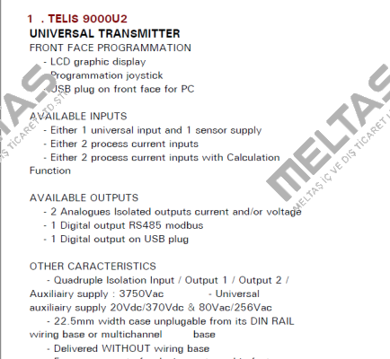 TELIS 9000U2 JM Concept