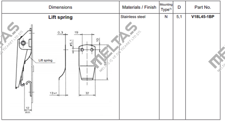 V18L45-1BP  Camloc
