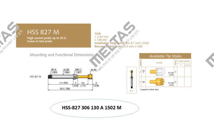 HSS-827 306 130 A 1502 M  Ingun