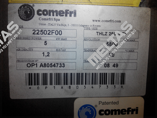 THLZ 250 FFRA  Comefri