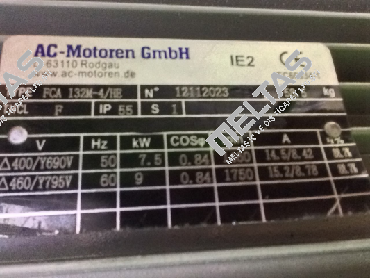 Type FCA 132 M-4/HE  AC Motoren