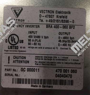 BRA 400-060 BF2  OEM Vectron