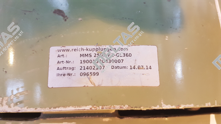 19001500430007 / MMS 2500 F1-GL350 Reich Kupplungen