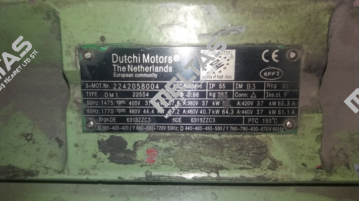 DM1 225S4 37kW 1475rpm obsolete, replaced by TCA225S4E3U46 1001  Marathon (Regal)