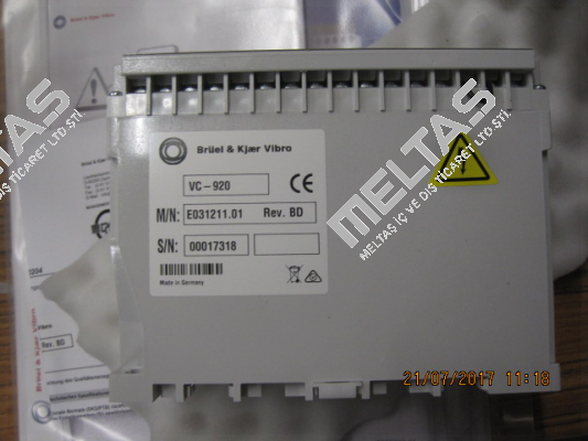 VIBROCONTROL 920 Bruel-Kjaer