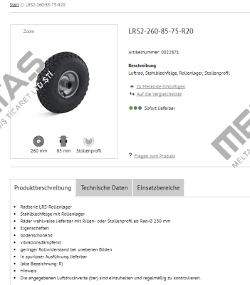 LRS2-260-85-75-R20 Torwegge