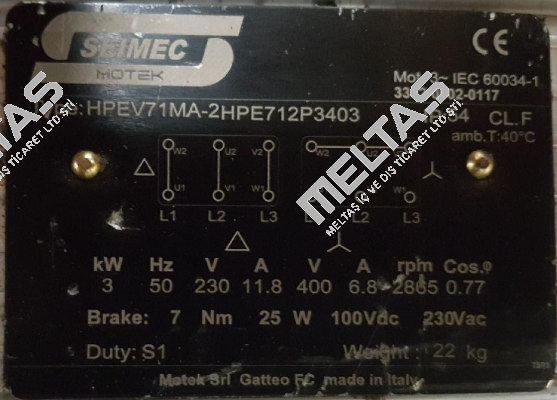 HPEV 71 MA Seimec (Rossi)