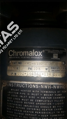 CAT.NO. NW H0-61525E3 Chromalox