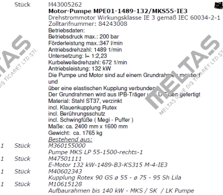 MPE01-1489-132/MKS55-IE3  Pratissoli
