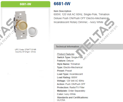 6681-IW Leviton